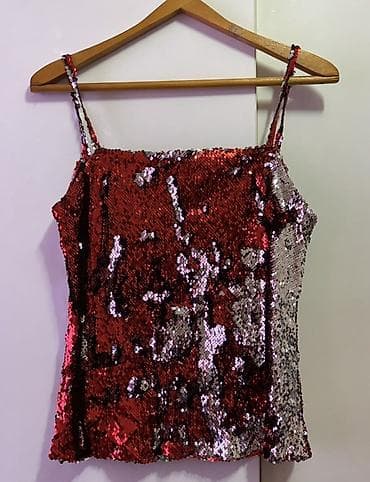 https smart ady az: Parıltılı payetli qadın topu - Model: incə qayışlı, düz kəsim top - — 2