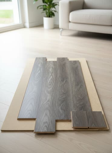 Taxta görünüşlü laminat döşəmə lövhələri. Bu lövhələr evdə və ya