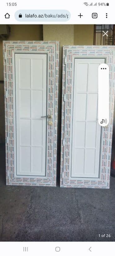 plastik gapi: Yeni Plastik qapı Zamok ilə, Zəmanətli, Pulsuz quraşdırma, Pulsuz çatdırılma, Ödənişli çatdırılma, Rayonlara çatdırılma — 7