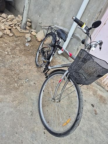 Şəhər tipli velosiped - Geniş, əyilmiş rahat sükan - Ön səbət –