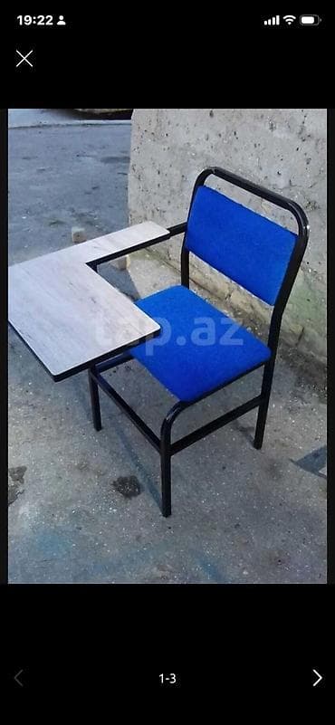 Tələbə üçün yazı masalı oturacaq - Metall karkaslı, möhkəm