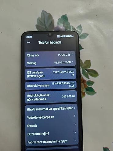Elektronika: Poco C65, 128 GB, rəng - Qara, Sensor — 2