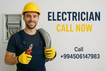 Plitə işləri: Peşəkar elektrik xidmətləri - Mənzil və ofislərdə elektrik montajı və — 1