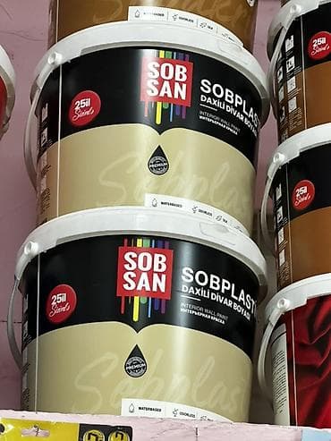akril: Məhsul: Boya və lak çeşidləri Markalar və növlər: - SOBSAN SOBPLASTIK — 1