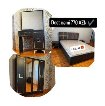 metbex skaf: 2 təknəfərlik çarpayı, Dolab, 2 tumba, Tumba, Azərbaycan, Yeni — 1