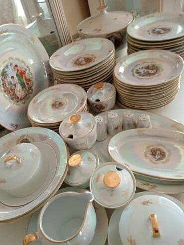 набор художника: Обеденный набор, Фарфор, Мадонна, 12 персон, Германия — 4