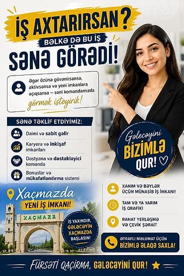 aspaz is elani: Xaçmazda yeni iş imkanı! Özünə güvənən, aktiv və yeni imkanlara açıq — 1