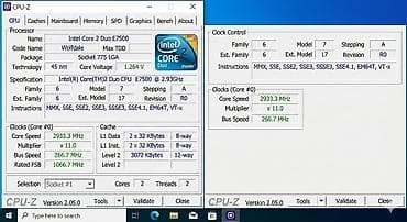 Жёсткие диски (HDD): Процессор Intel Core 2 Duo E7500, 2-3 ГГц, 2 ядер, Б/у — 3