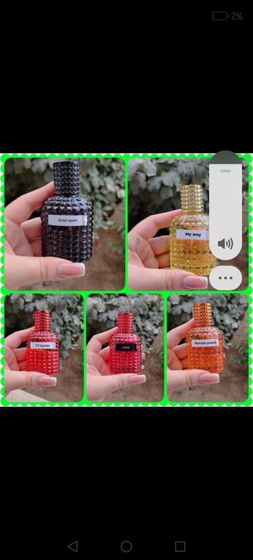 soel parfum memar ecemi: 50ml sadə qablasmada 30ml yağ 20ml suyu Fransa parfum ları bütün — 3