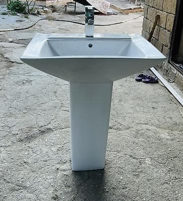 tulpani: Pedestal tipli hamam çanağı (rakovina) - Material: keramik, parlaq ağ — 2