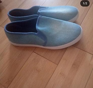 Basanoşka və səndəllər: Ölçü: 39, rəng - Göy, Yeni — 2