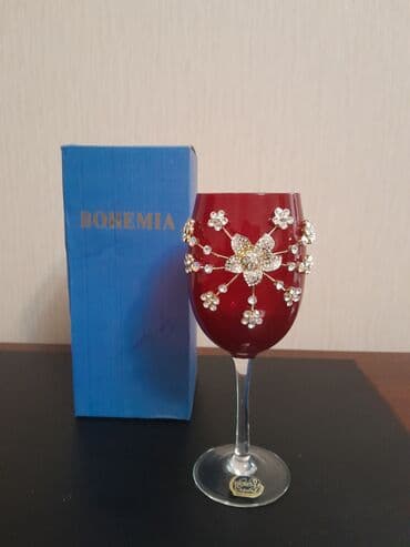 çaxır boçkası: Qədəhlər, rəng - Qırmızı, 6 ədədli dəst — 1