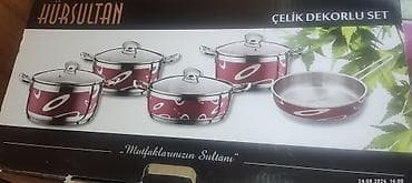 Qazan, rəng - Qırmızı, Paslanmayan polad, Türkiyə — 4