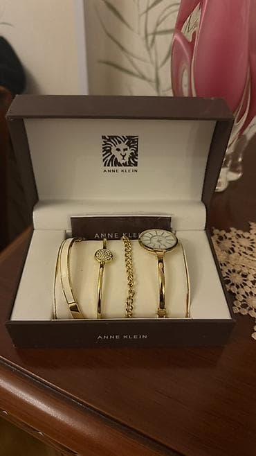 anne klein saat: Yeni, Klassik Saat dəsti, rəng - Qızılı — 2