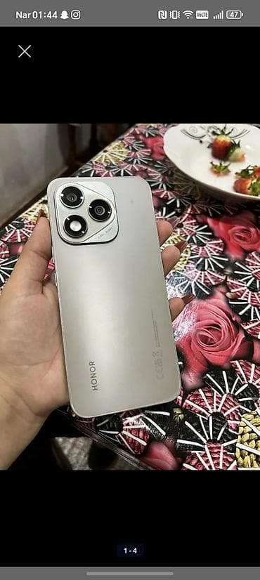 14 plus qiymeti: Honor 400 Lite, 256 GB, rəng - Boz, Barmaq izi, Face ID — 1