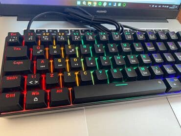 Masaüstü kompüterlər və iş stansiyaları: Qara Rəngli və RGB İşıqlı Mexaniki Klaviatura ✅ Blue Switch✅ 100% — 1