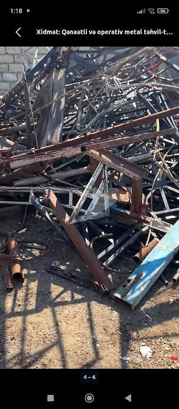 Digər xidmətlər: Xidmət: Qalın və nazik metal qəbulu, utilizasiya və yerindən götürmə — 3