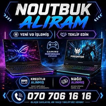 notebook ram: ƏN YÜKSƏK QİYMƏTƏ NOUTBUK ALIRAM YENİ VƏ İŞLƏMİŞ TEKLİF EDİN — 1