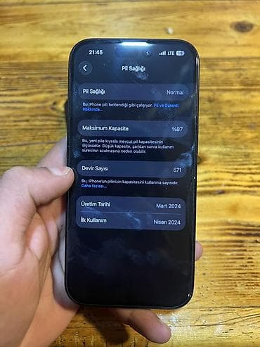 1 tr harddisk: IPhone 15, 128 GB, Midnight, Face ID — 4