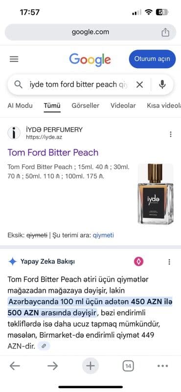 Təbii saçlar, pariklər: İyde Tom Ford Bitter Peach 100 ml - Açılış: şaftalı, acı badam, qan — 4