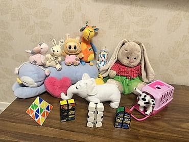 uşaq üçün kubik rubik oyuncağı: Uşaq oyuncaqları dəsti Hamısına 25 - Yumşaq oyuncaqlar: uzun mavi — 1