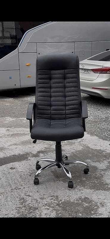 ofis oturacaqlari: Yeni, Təkərli, Qolları tənzimlənmir, Süni dəri — 3