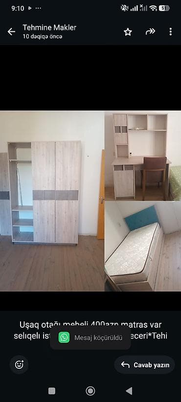 palt: Uşaq otağı mebeli 400azn matras var selıqelı istifadə edilib ünvan — 1