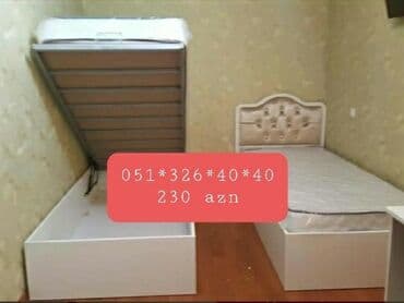 Çarpayılar: Yeni, Təknəfərlik çarpayı, Bazalı, Matrassız, Siyirməsiz, Azərbaycan — 10