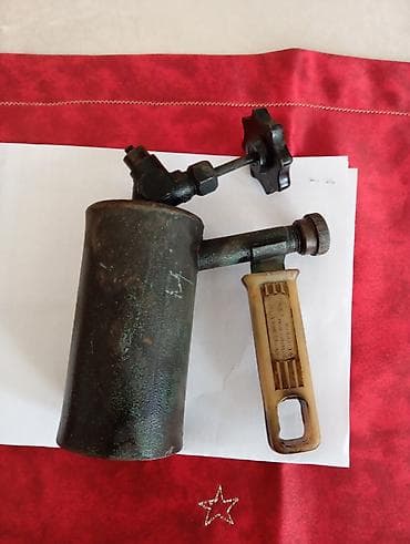 Sovet istehsalı əl fənəri tipli spirt/benzinli lehimləmə lampası