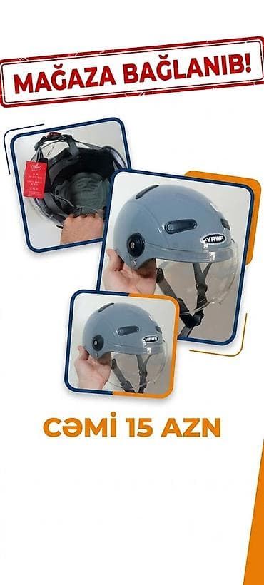 Skuter velosiped moto kask 15 azn 1 eded qalib