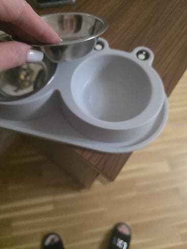 it boyunbağı: İkiqablı heyvan yem və su qabı seti - Material: dayanıqlı plastik — 2