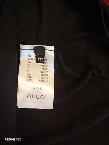 stringer alt geyimi: Futbolka, Gucci, 2XL, rəng - Qara — 3