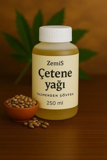 Çətənə Yağı – 250ml – Təbii, Soyuq Sıxım | ZemiS ZemiS çətənə yağı