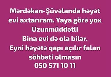 Mərdəkan-Şüvəlan ərazisində uzunmüddətli kirayə üçün həyət evi — 1