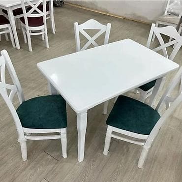 kaputer stolu: Mətbəx üçün, Yeni, Dördbucaq masa, 4 stul — 1