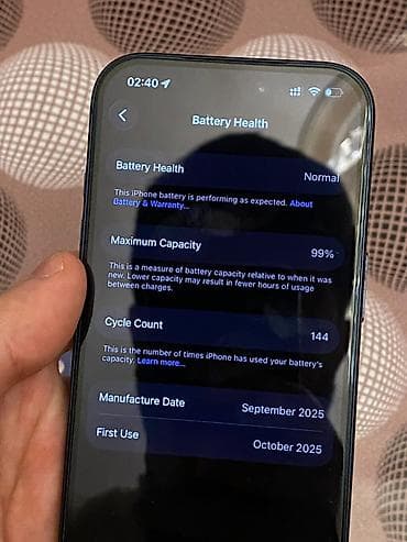 esim: IPhone 17 Pro, 256 GB, Pacific Blue, Simsiz şarj, Face ID — 6