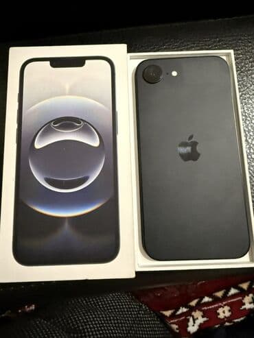 iphone 16 ikinci əl: IPhone 16e, 256 GB, Qara, Face ID — 1
