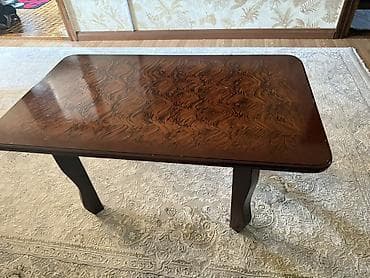 plastik stollar: Qonaq masası, Açılmayan, Taxta, Dördbucaq masa — 1