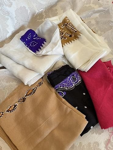 Çoxrəngli şərflər dəsti - Material: yüngül, nazik parça