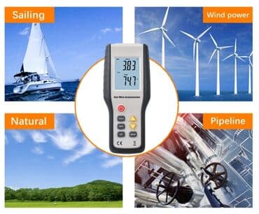 küləyin sürətini ölçən cihaz: Anemometr. Model: HTI HT-9829 - Külək sürəti və temperatur ölçən — 4
