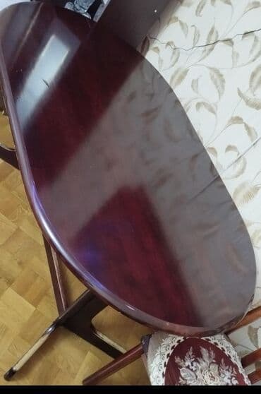 stol stul mətbəx: Stol–stul dəsti - Material: taxta/masiv konstruksiya - Stol: ovala — 2