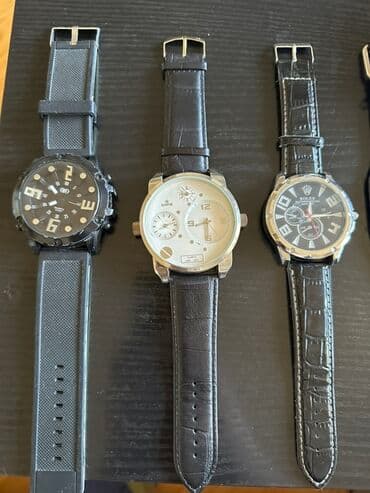 kişi üçün qol saatı: Klassik Saat dəsti, rəng - Qara — 2