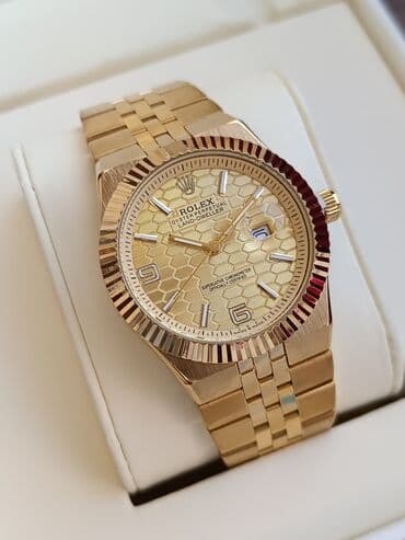 el fecr saat: Yeni, Qol saatı, Rolex, rəng - Qızılı — 9