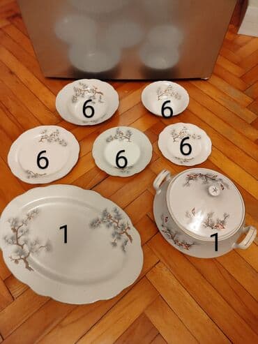 Mətbəx aksesuarları: Nahar dəsti, rəng - Ağ, 6 nəfərlik — 1