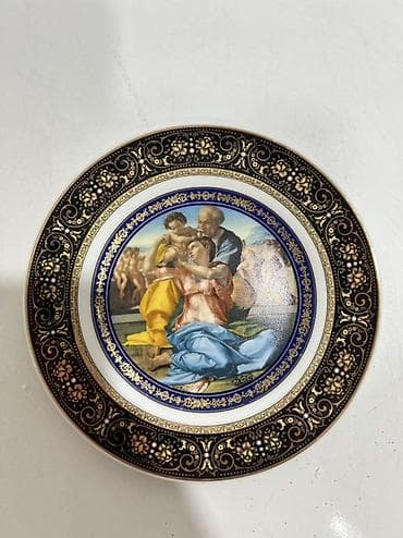 alman servizi: Boşqablar, 1 əd, rəng - Qızılı, Farfor, Almaniya — 1