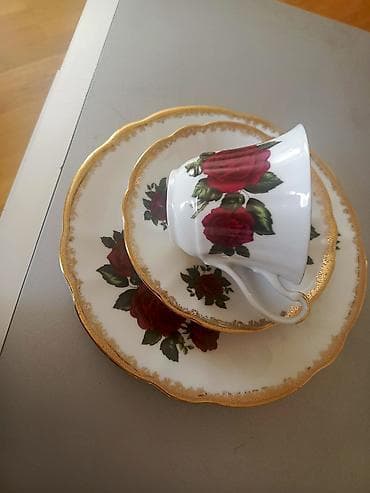 Çay dəsti, rəng - Ağ, Farfor — 1