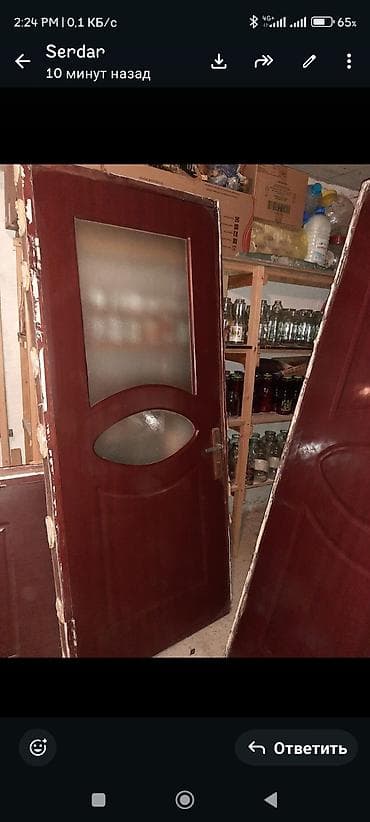 pencere kilidi: MDF üzlü qapı dəsti – tünd qəhvəyi rəng - Material: MDF üzlü (taxta — 3