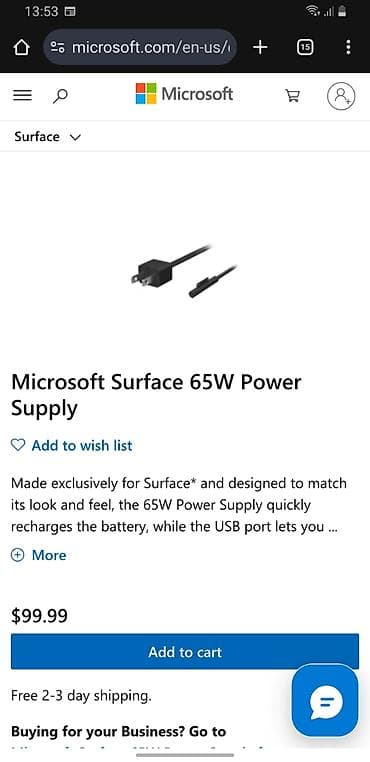 ucuz plansetler: Microsoft Surface Power Supply – orijinal enerji adapteri qiymet — 3