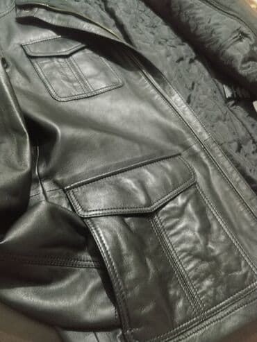 кожаная куртка мужская: Derimod kişi dəridən gödəkçə – ölçü M - Rəng: qara - Material: həqiqi — 3