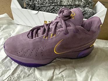 Krasofkalar və idman ayaqqabıları: Məhsul: Nike LeBron NXXT Gen AMPD “Purple/Gold” basketbol krossovkası — 7